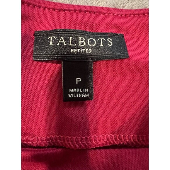 Talbots Lot Of 2 Pink & Ivory Cotton Rhinestone Button Boat Neck Knit Top Petite - Picture 6 of 14